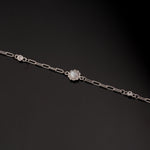 Load image into Gallery viewer, floral accents chain silver anklet touch-925 silver jewellery