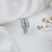 925 sterling silver man's ring princess cut .