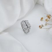 925 sterling silver man's ring princess cut .