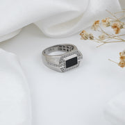 925 sterling silver order men's ring reece in emerland cut.