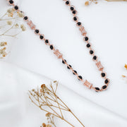 925 sterling silver rose gold plated rudraksha mala