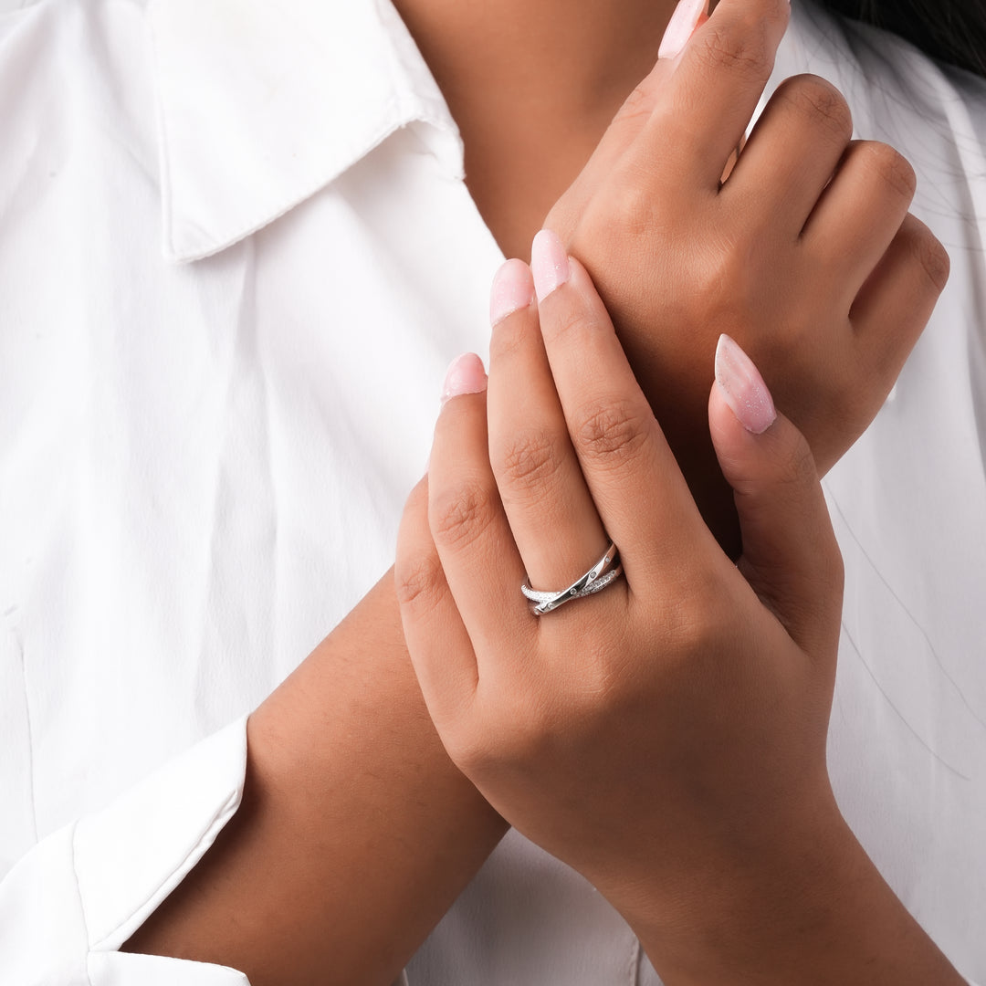 Eternity Twist Silver Ring