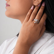 Celestial Blossom Silver Ring