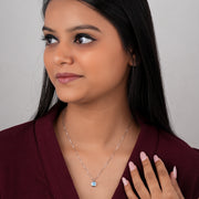 925 orsa blue solitaire necklace