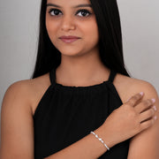 silver toned tennis bracelet