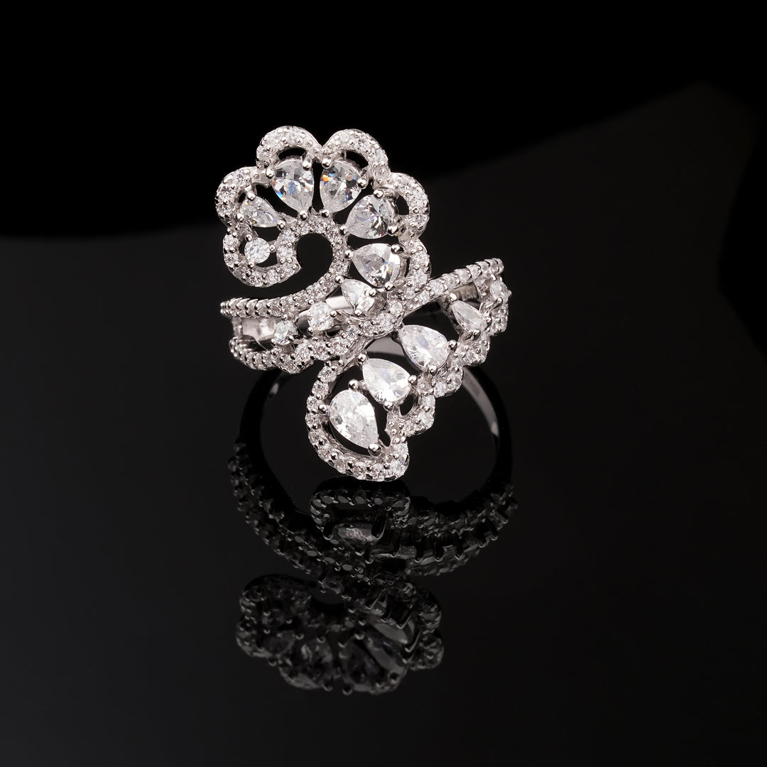 Celestial Bloom Silver Ring