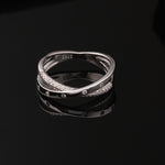 Load image into Gallery viewer, Eternity Twist Silver Ring
