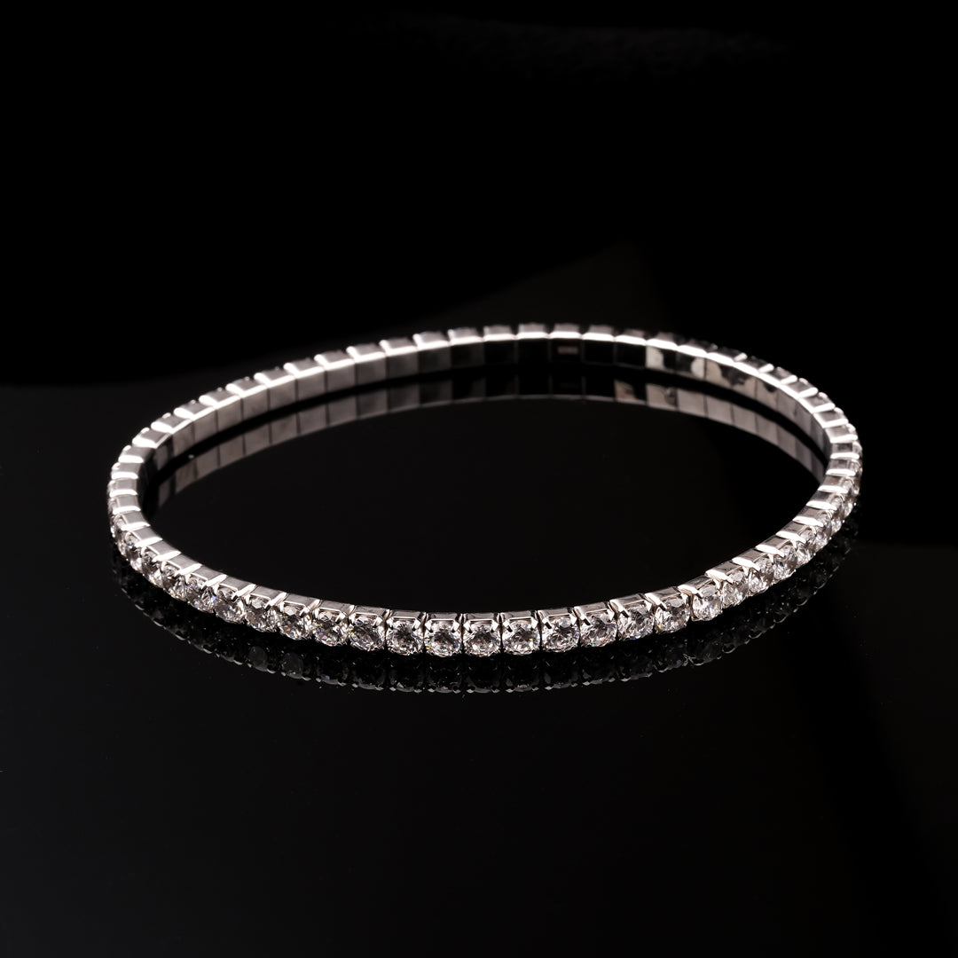 Celeste Radiance Stretchable Tennis Bracelet