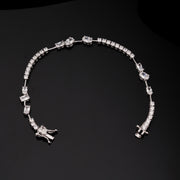 silver toned tennis bracelet