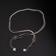 Silver Glide Snake Chain Anklet