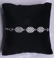 Oval Link Bracelet with Cubic Zirconia