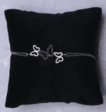Load image into Gallery viewer, Butterfly Bracelet – Black &amp; Silver Elegance
