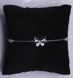 Load image into Gallery viewer, Black &amp; White Butterfly Bracelet
