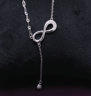 Infinity Lariat Necklace – Timeless Elegance 92.5 sterling silver lariat necklace
