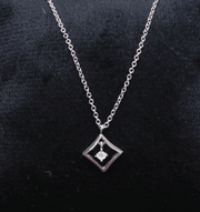 Geometric Diamond Pendant Necklace