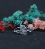 Load image into Gallery viewer, Double Square Pave Ring

