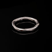 sterling silver moissanite band ring